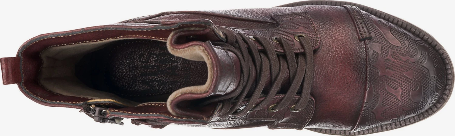 Mustang Enkellaarsjes Veterlaarsjes Dames Bordeaux 8 Mustang Enkellaarsjes Veterlaarsjes Dames Bordeaux - Image 6