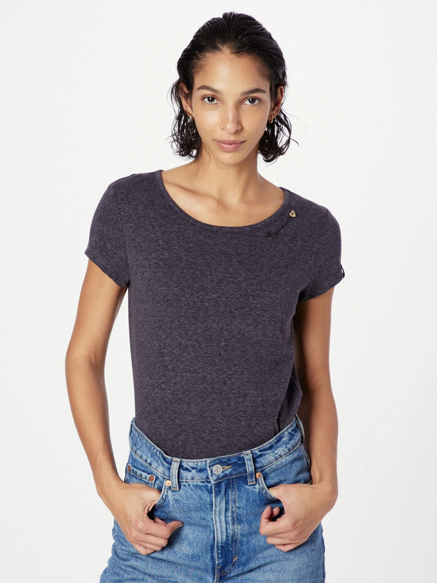 Ragwear T-shirts Shirt MINTT Dames Zwart Gemêleerd 5 Ragwear T-shirts Shirt MINTT Dames Zwart Gemêleerd - Image 3