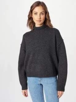 WEEKDAY Basic Truien Trui Norah Dames Donkergrijs -Kleding Verkoop 0ed46950346e08eb15c55d727e109fc5