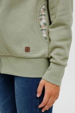 OXMO Sweatvesten Sweatvest ULLA Dames Groen -Kleding Verkoop 10b4cbf4442baa1df5f26b764a48982b