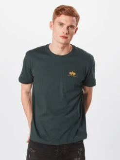 Alpha Industries T-shirts Regular Fit Shirt Heren Smaragd -Kleding Verkoop 120f333e5350d7e1a32075420357c04b