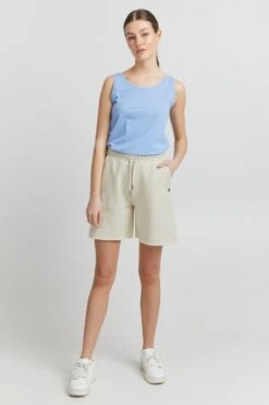 OXMO Shorts Wide Leg Broek Hope Dames Beige -Kleding Verkoop 139e0ab65070f81f4db264f13210d98b