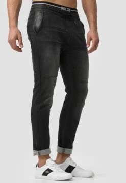 Indicode Jeans Pantalons Slimfit Broek Fabrizio Heren Zwart -Kleding Verkoop 15dfb3bf438d7980fc35cddc6038c291