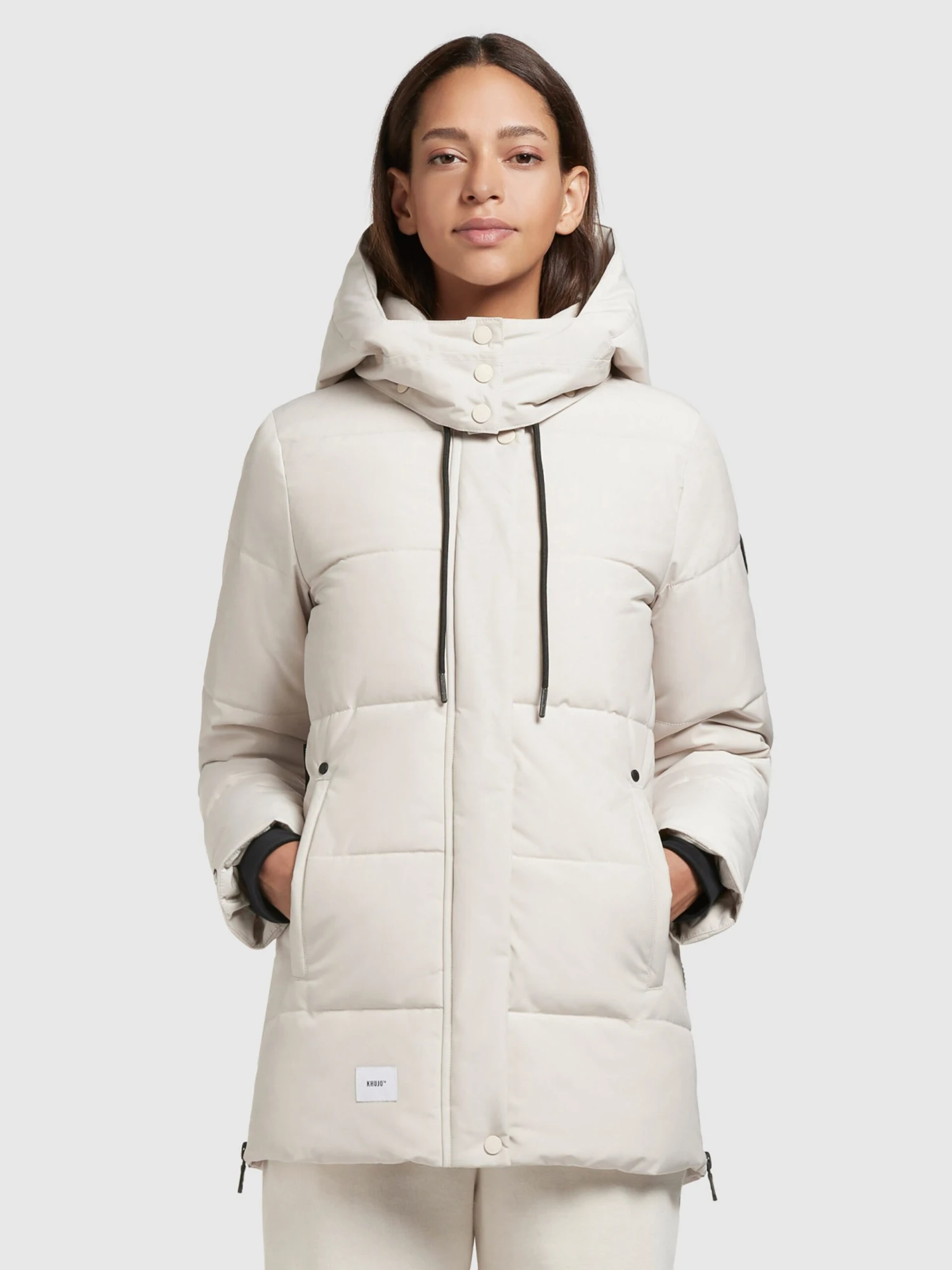 Khujo Winterjassen Winterjas Eunice Dames Offwhite 4 Khujo Winterjassen Winterjas Eunice Dames Offwhite - Image 2