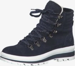 Tamaris Enkellaarsjes Veterlaarsjes Dames Marine