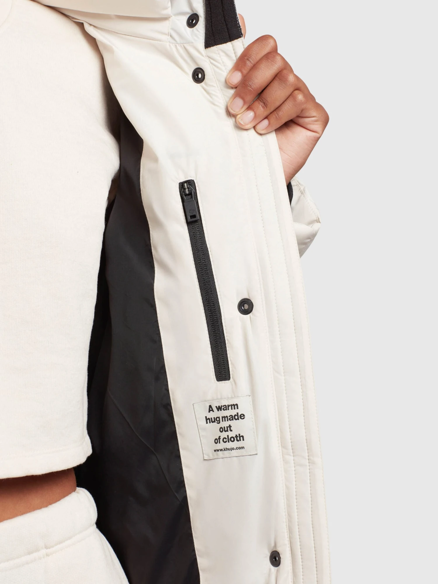 Khujo Wintermantels Wintermantel Sonje 4 Dames Offwhite 10 Khujo Wintermantels Wintermantel Sonje 4 Dames Offwhite - Image 8