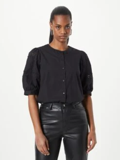 MOSS COPENHAGEN Blouses Met Korte Mouw Blouse Maribel Dames Zwart 9 MOSS COPENHAGEN Blouses Met Korte Mouw Blouse Maribel Dames Zwart -Kleding Verkoop 61e960aacab0184a855d26cb1a24d648