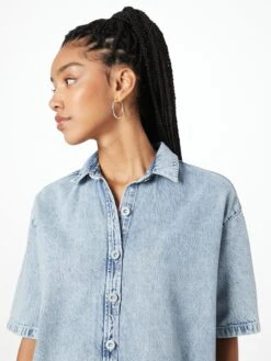 Mustang Blousejurken Blousejurk Perry Dames Blauw -Kleding Verkoop 67bbee948156b04d07d4da78ca0241fe