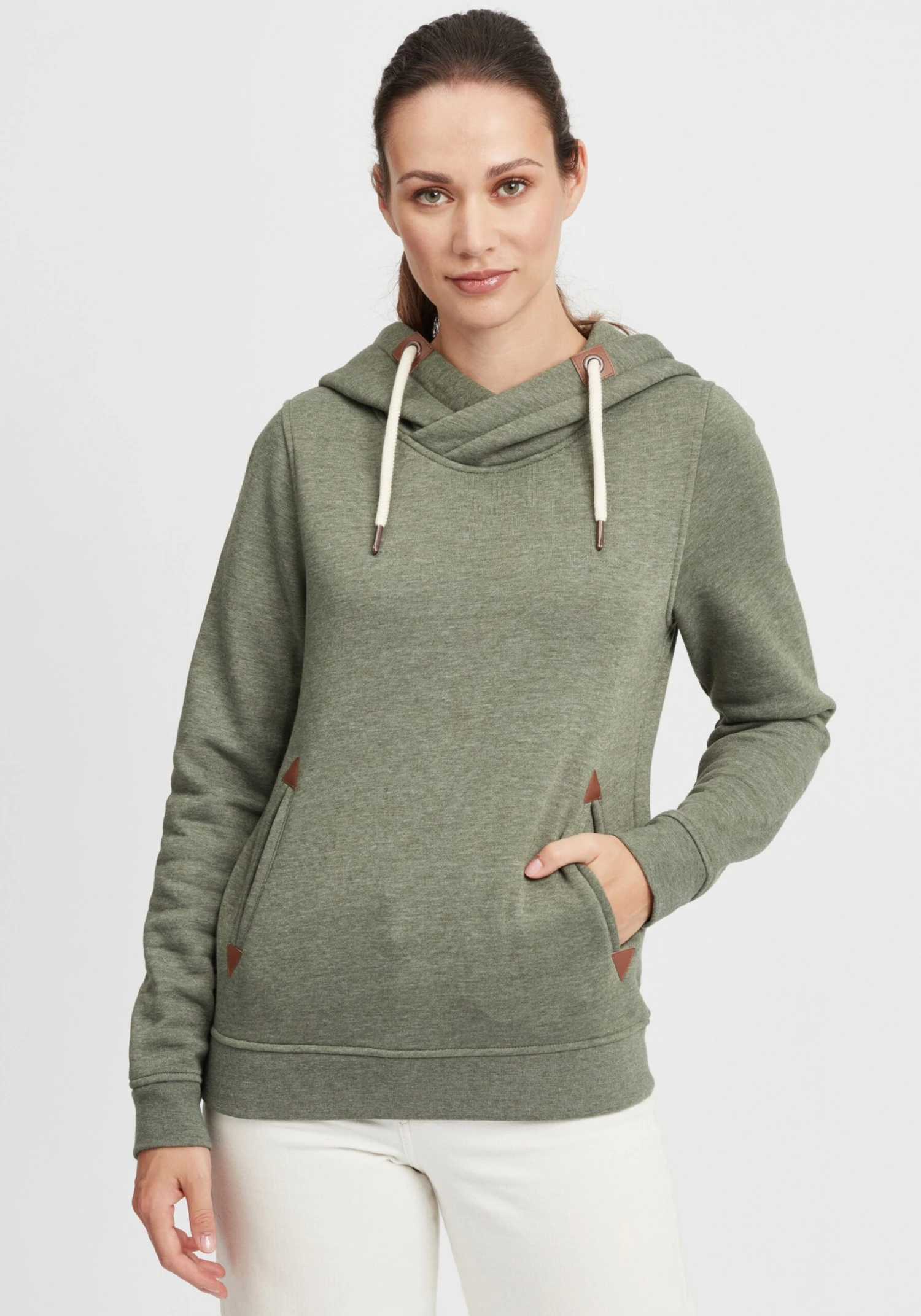 OXMO Hoodies Sweatshirt Vicky Dames Groen / Kaki 4 OXMO Hoodies Sweatshirt Vicky Dames Groen / Kaki - Image 2