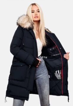 Marikoo Wintermantels Wintermantel Chaskaa Dames Navy -Kleding Verkoop 79a4653fb43ded0476db9b2860d737ef