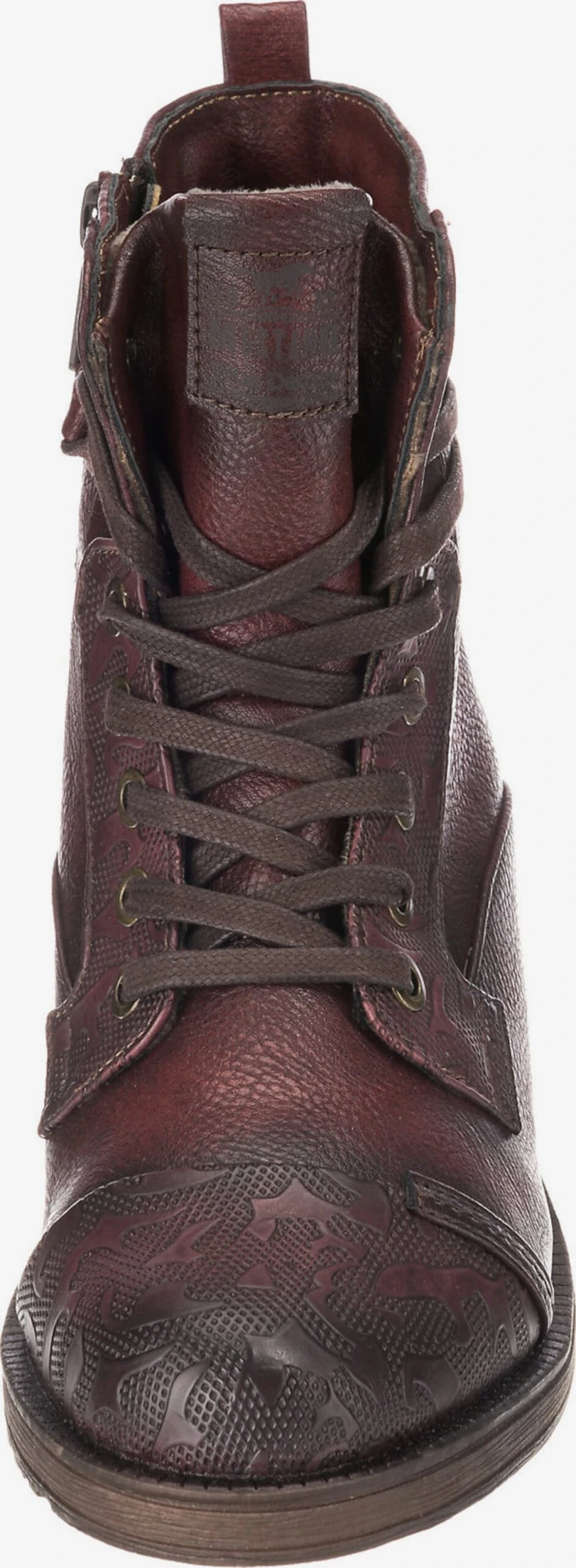 Mustang Enkellaarsjes Veterlaarsjes Dames Bordeaux 6 Mustang Enkellaarsjes Veterlaarsjes Dames Bordeaux - Image 4