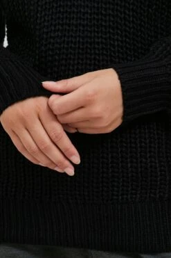 OXMO Basic Truien Trui Lavea Dames Zwart -Kleding Verkoop 8a71cc25f5e3775457291868adc276fa