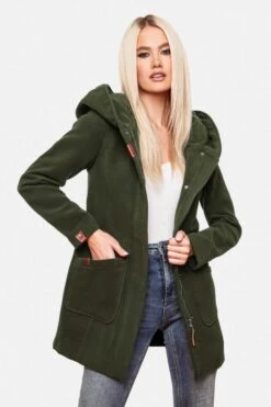 Marikoo Wintermantels Wintermantel Maikoo Dames Kaki -Kleding Verkoop 8b8d57744b63c8a1a6d625112c8de487