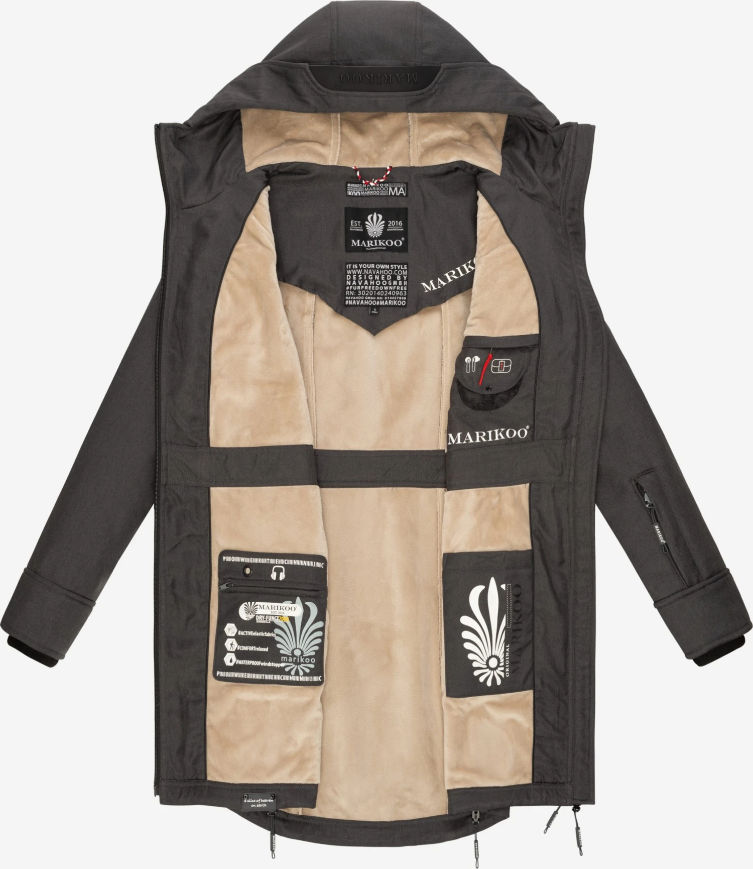 Marikoo Parkas Tussenparka Dames Aardetinten 7 Marikoo Parkas Tussenparka Dames Aardetinten - Image 5