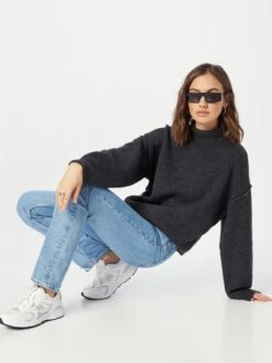 WEEKDAY Basic Truien Trui Norah Dames Donkergrijs -Kleding Verkoop a9bf15067528e2b4b674dfd4a9798a9c