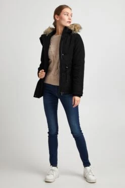 OXMO Winterjassen Winterjas LONA Dames Zwart -Kleding Verkoop abe7e6f8a0f9621f657e420324795a29