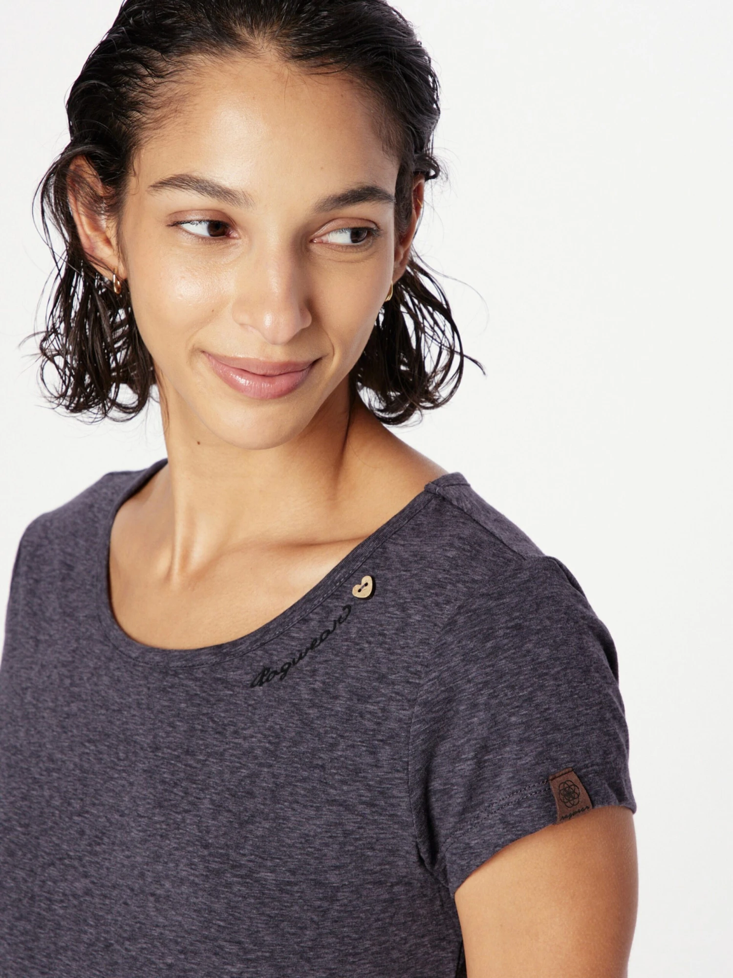 Ragwear T-shirts Shirt MINTT Dames Zwart Gemêleerd 4 Ragwear T-shirts Shirt MINTT Dames Zwart Gemêleerd - Image 2