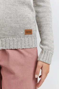 OXMO Vesten Gebreid Vest Phenix Dames Lichtgrijs -Kleding Verkoop c3569f967d99789c2c1cf3111e035946