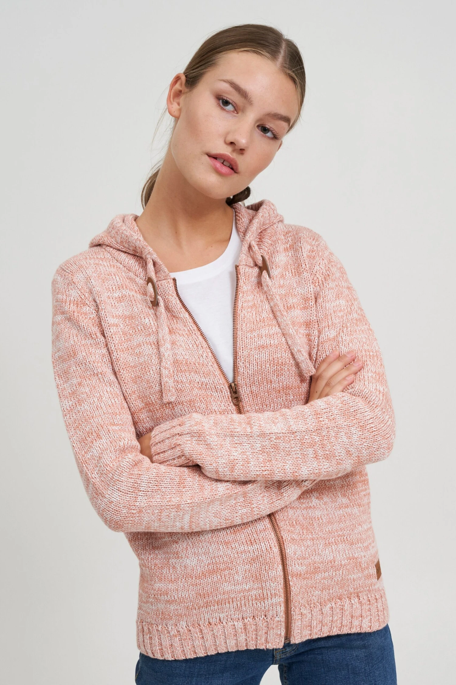 OXMO Vesten Gebreid Vest Philadelphia Dames Rosa 4 OXMO Vesten Gebreid Vest Philadelphia Dames Rosa - Image 2