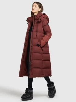 Khujo Wintermantels Wintermantel HAZELLE Dames Roestrood -Kleding Verkoop c8015ddca42489adb5f48eb35f2bb02e