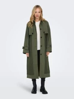 ONLY Trenchcoats Tussenmantel Dames Groen -Kleding Verkoop db787876d474c1d8069f90f5075171af