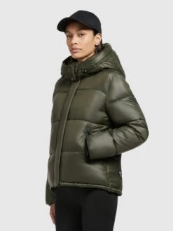 Khujo Winterjassen Winterjas Valona Dames Donkergroen -Kleding Verkoop ef87876afa093eac9520fd8ff66406ad