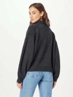 WEEKDAY Basic Truien Trui Norah Dames Donkergrijs -Kleding Verkoop f0a810839fd5b5950e28844793ad24b6